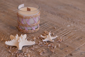 Pink Rattan Candle
